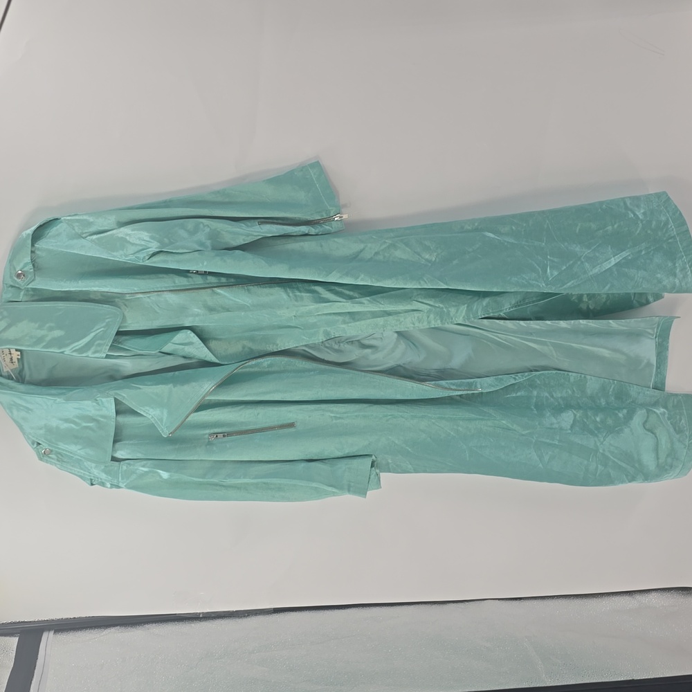 Free‎ People ×Brenda Knight Satin Moto Trench Jacket - Picture 4 of 8
